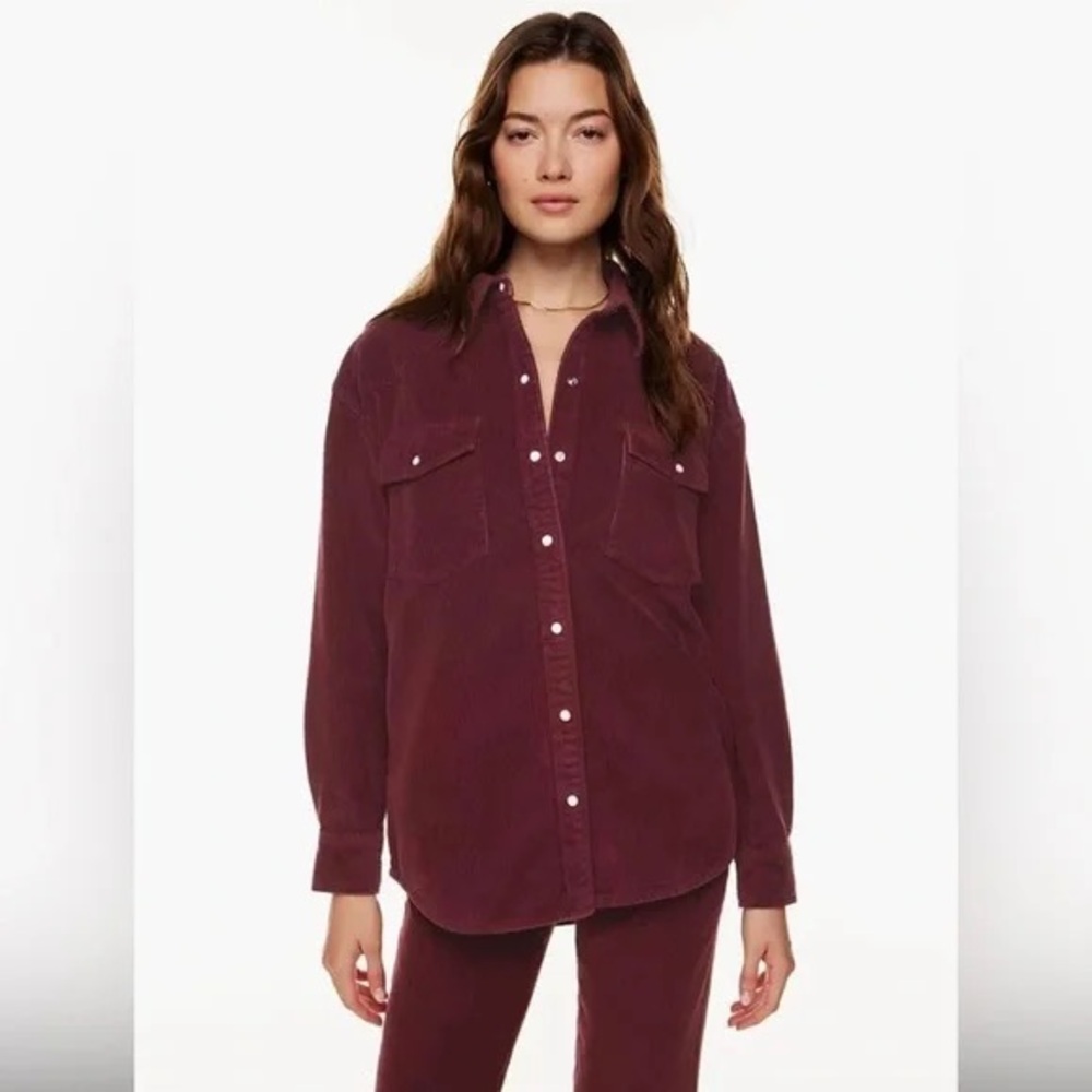 Denim Forum Burgundy Button Down Shirt